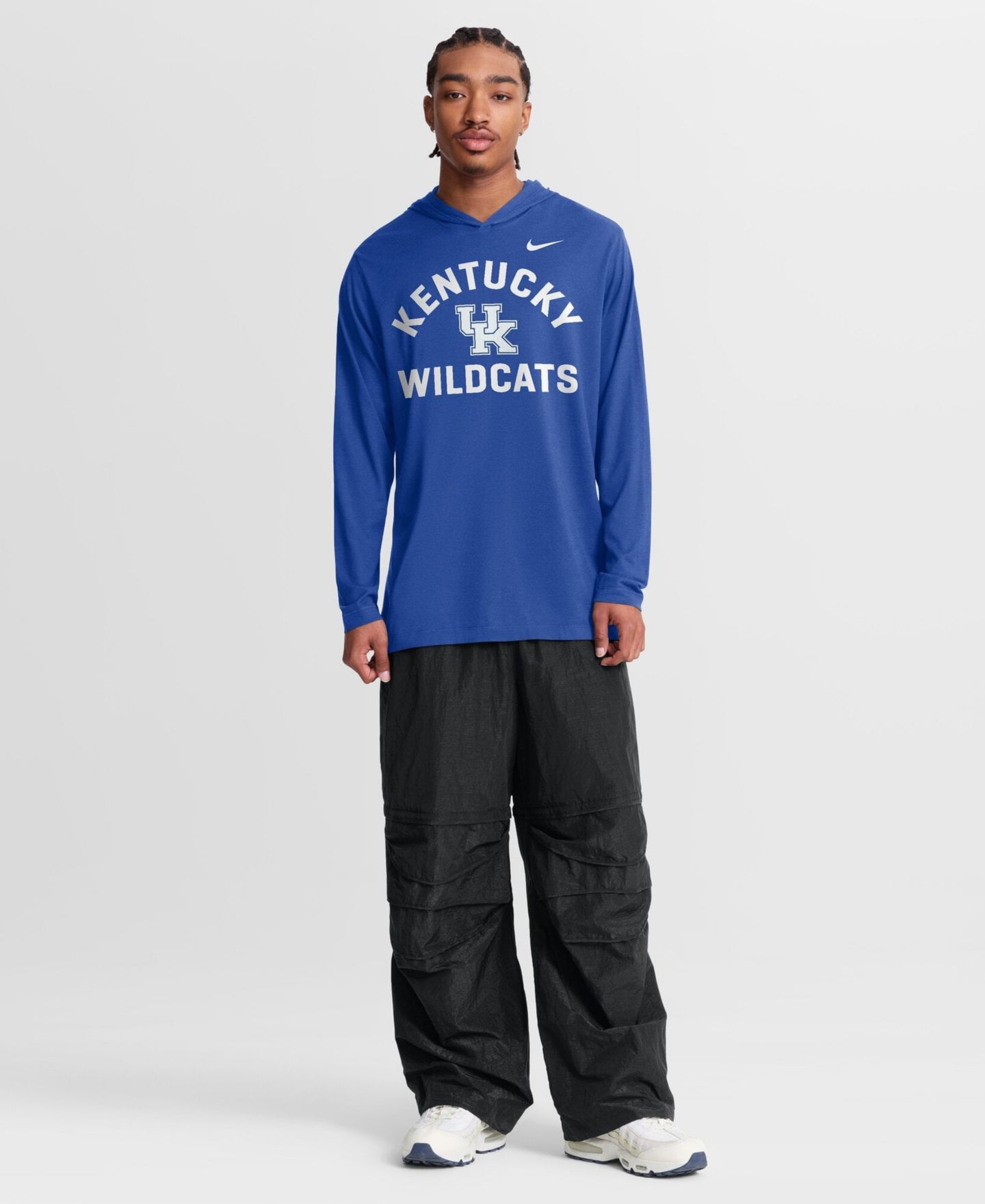 Мужская футболка Nike Royal Kentucky Wildcats Primetime Arch Tri-Blend Dri-FIT Long Sleeve Hooded — фото 3