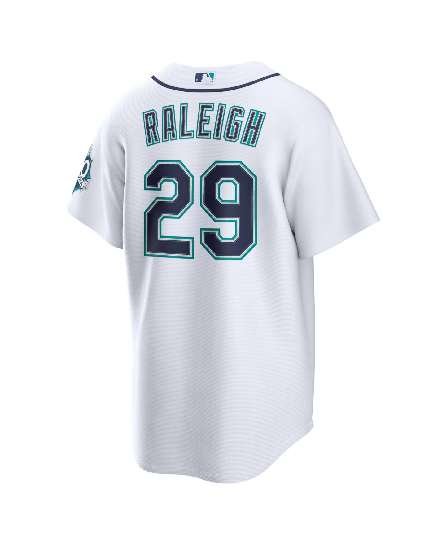Мужской топ Nike Cal Raleigh White Seattle Mariners Home Stadium 50th Season Patch Jersey — фото 3