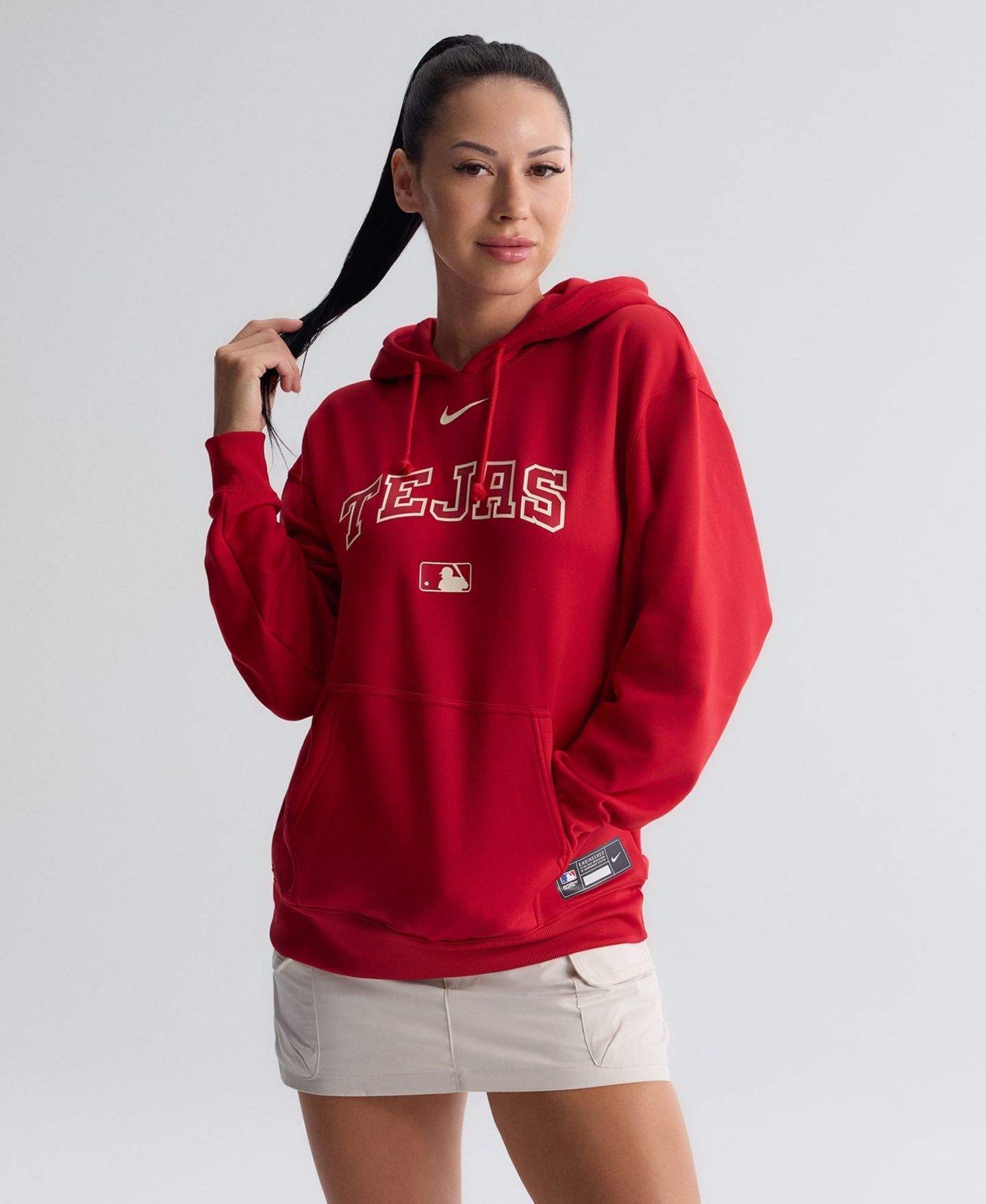 Женское худи Nike Red Texas Rangers Authentic Collection City Connect Therma — фото 1