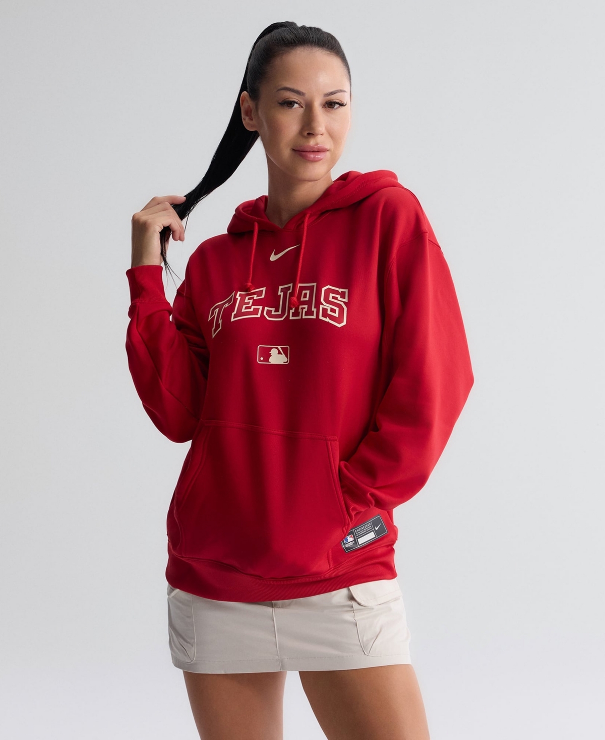 Nike Women's Red Texas Rangers Authentic Collection City Connect Therma Hoodie