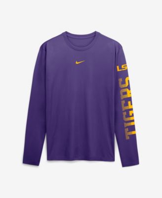 Men's  Purple LSU Tigers Primetime Logo Sleeve Legend Dri-FIT Long Sleeve T-Shirt