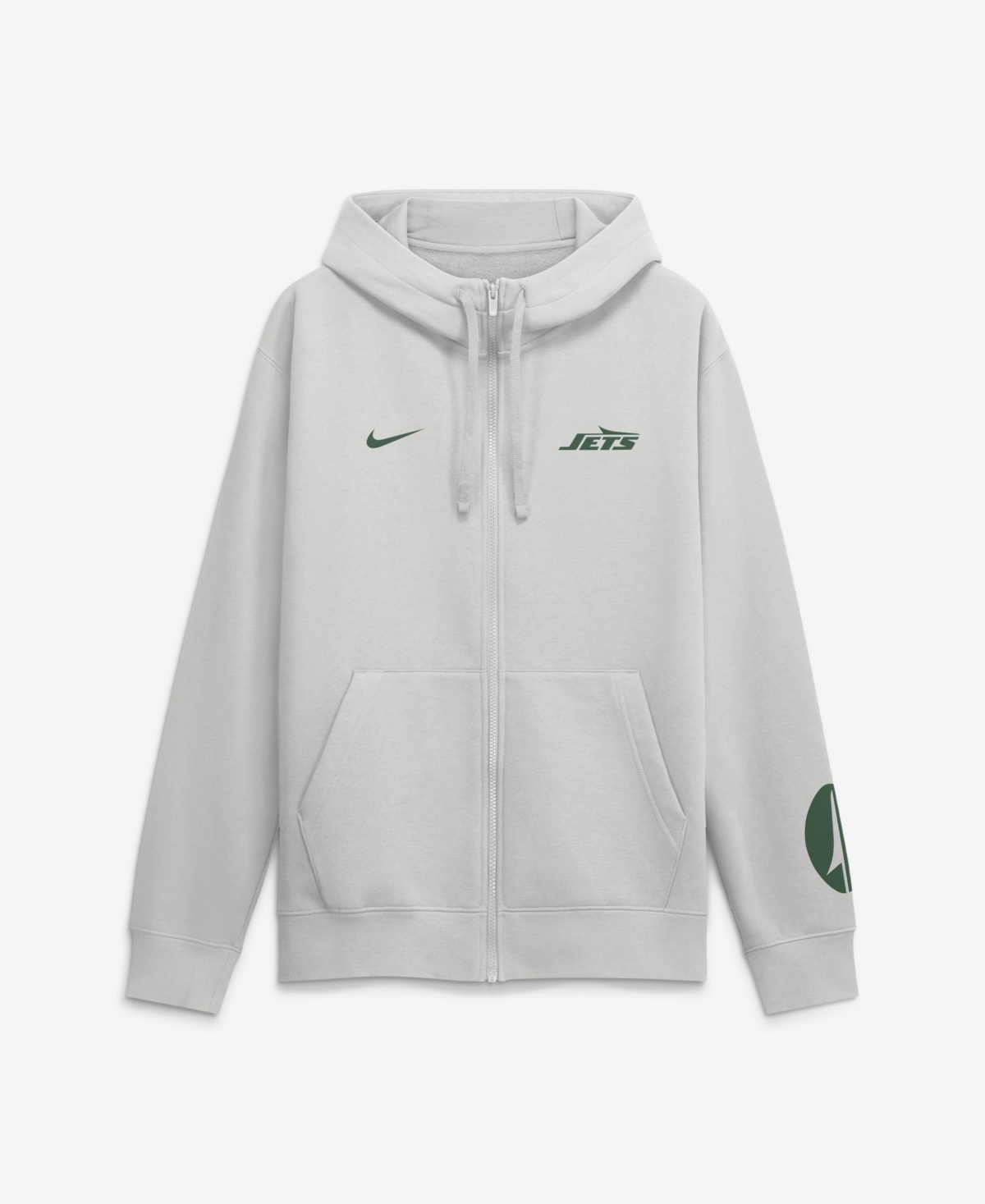 Nike Men's Gray New York Jets Cool Down Club Full-Zip Hoodie
