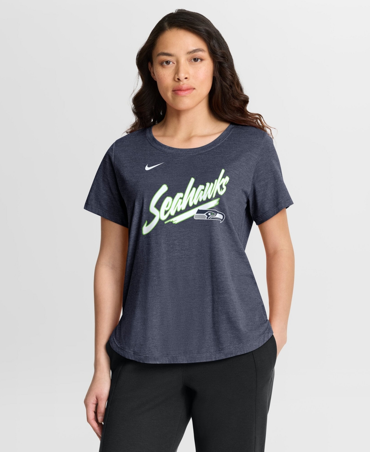 Nike Women's College Navy Seattle Seahawks Primetime Tri-Blend T-Shirt