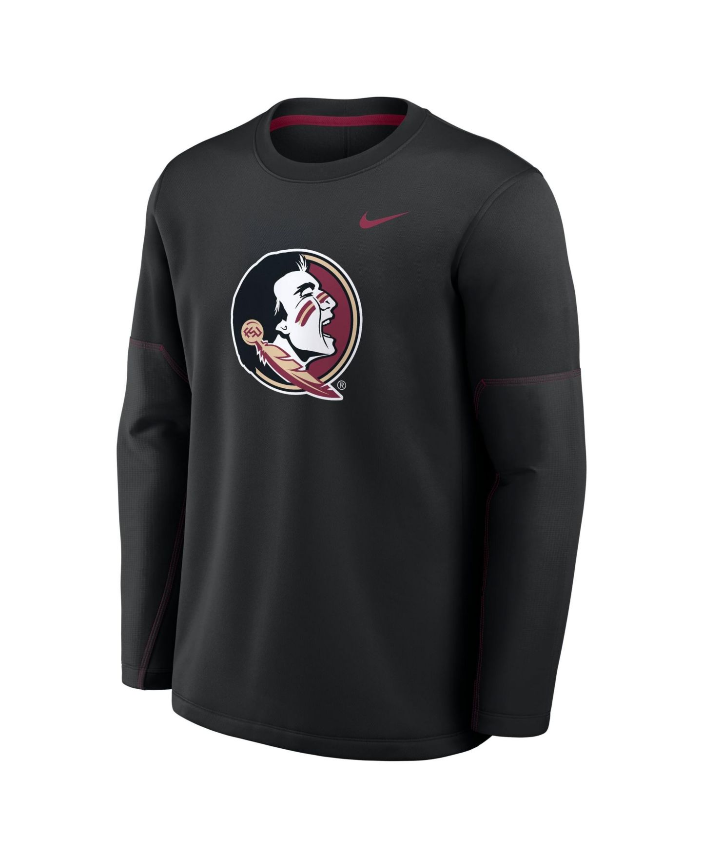Мужской топ Nike Black Florida State Seminoles 2026Â Sideline Coaches Therma-FIT Long Sleeve — фото 3