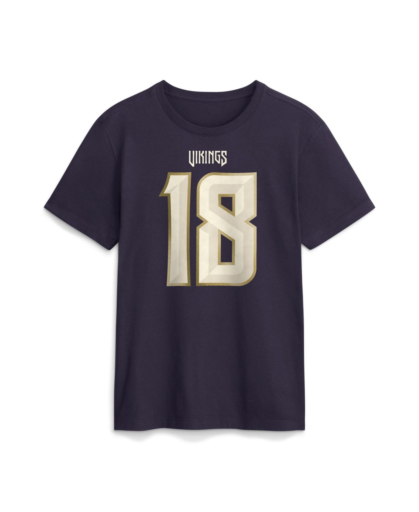 Мужская футболка Nike Justin Jefferson Purple Minnesota Vikings 2026 Rivalries Collection Player Name & Number — фото 2