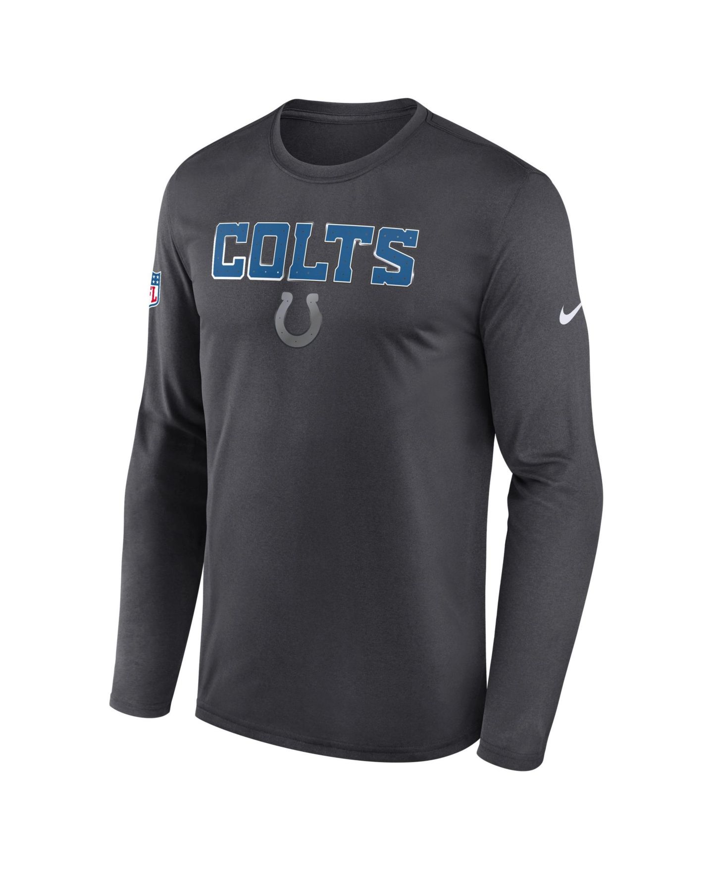 Мужская футболка Nike Anthracite Indianapolis Colts 2026 Rivalries Collection Sideline Legend Long Sleeve — фото 3