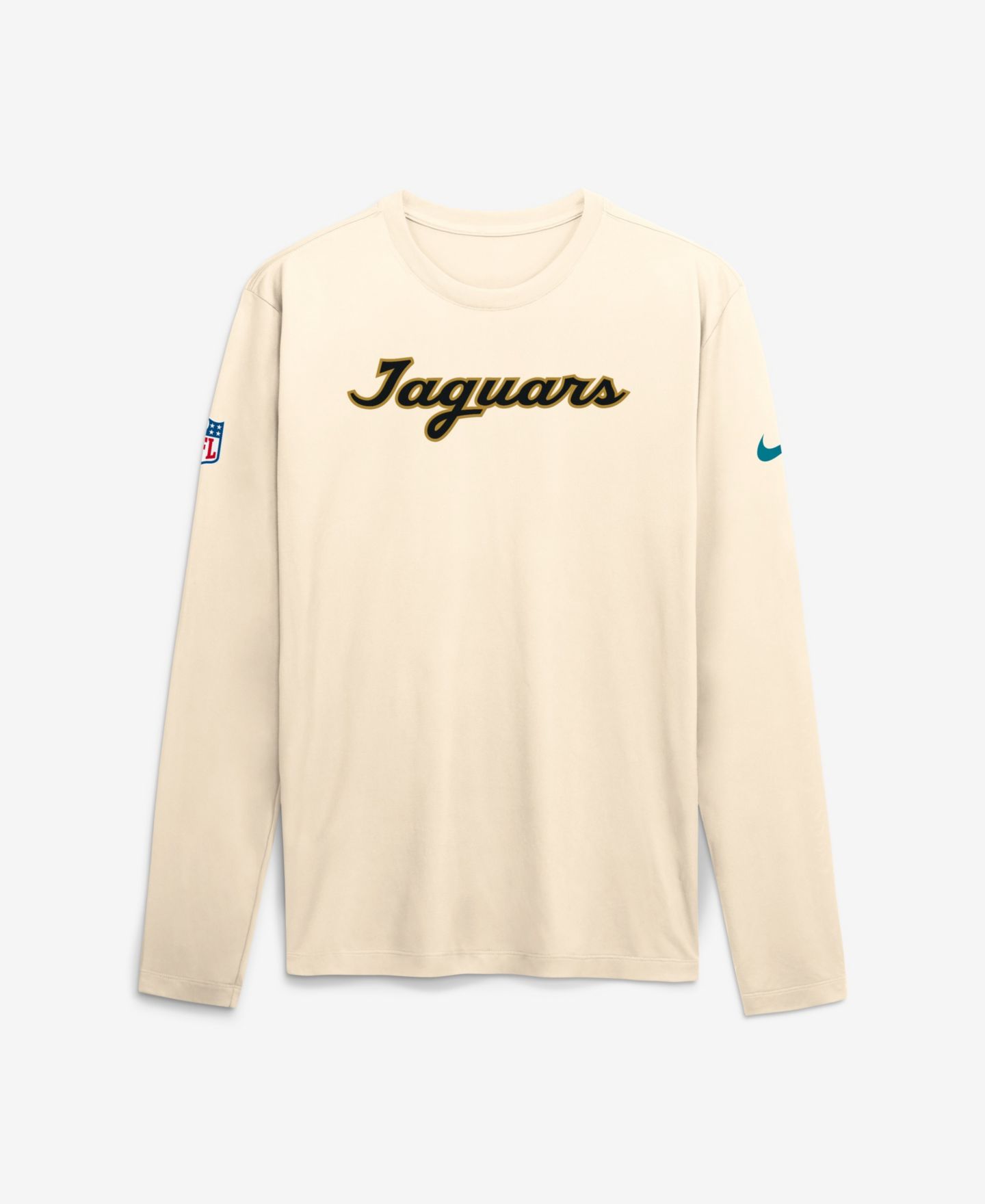 Мужская футболка Nike Natural Jacksonville Jaguars 2026 Rivalries Collection Sideline Legend Long Sleeve — фото 1