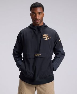 Men's  Black San Francisco 49ers Rivalries Collection Sideline Anorak Half-Zip Jacket