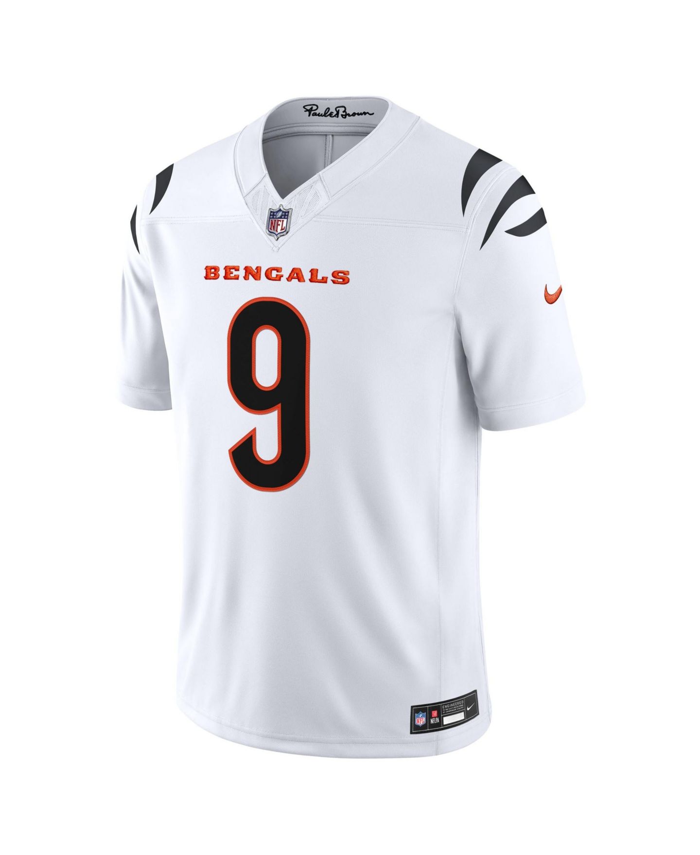 Мужской топ Nike Joe Burrow White Cincinnati Bengals Vapor F.U.S.E. Stitched Limited Jersey — фото 2