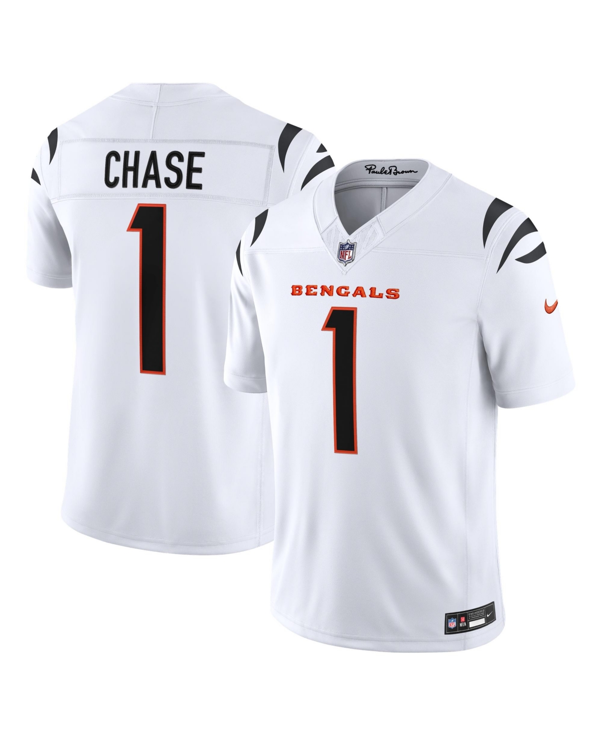 Nike Men's Ja'Marr Chase White Cincinnati Bengals Vapor F.u.s.e. Stitched Limited Jersey