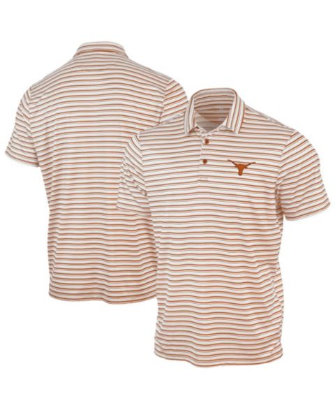 Мужское поло Antigua Texas Orange Texas Longhorns Space Stripe Polo