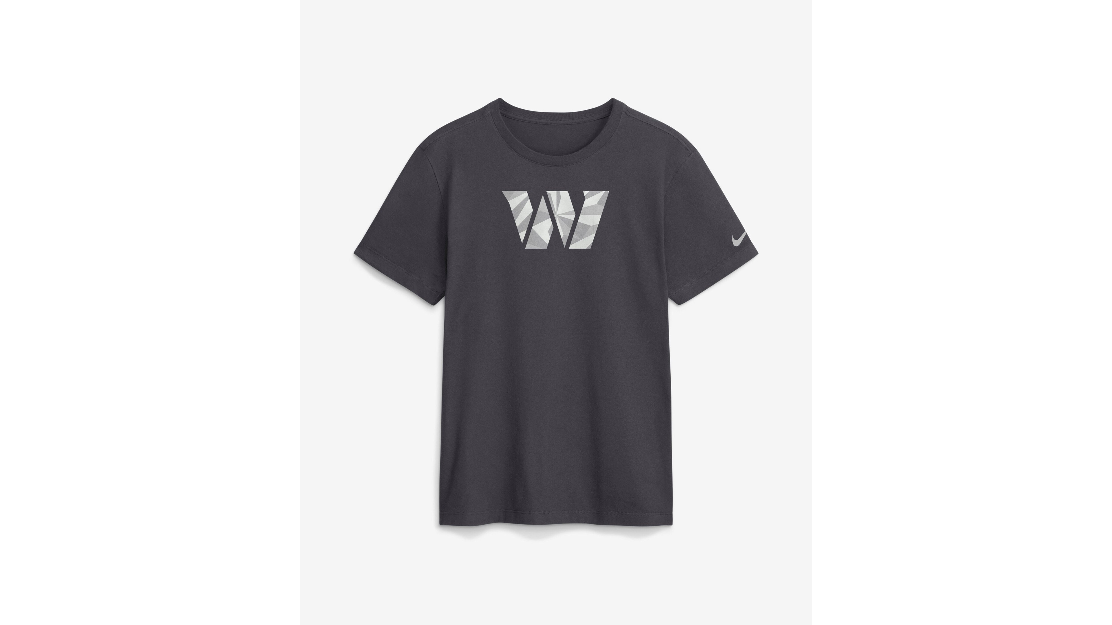 Nike Men's Anthracite Washington Commanders Fractal Logo T-Shirt