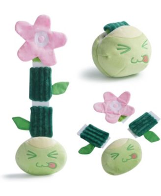 Beanstalk Tug of War Dog Toy, Bean Pull-Out Hide and Seek Toy with Squeaker and Crinkle Sound, Boredom Relief and Mental Stimulation