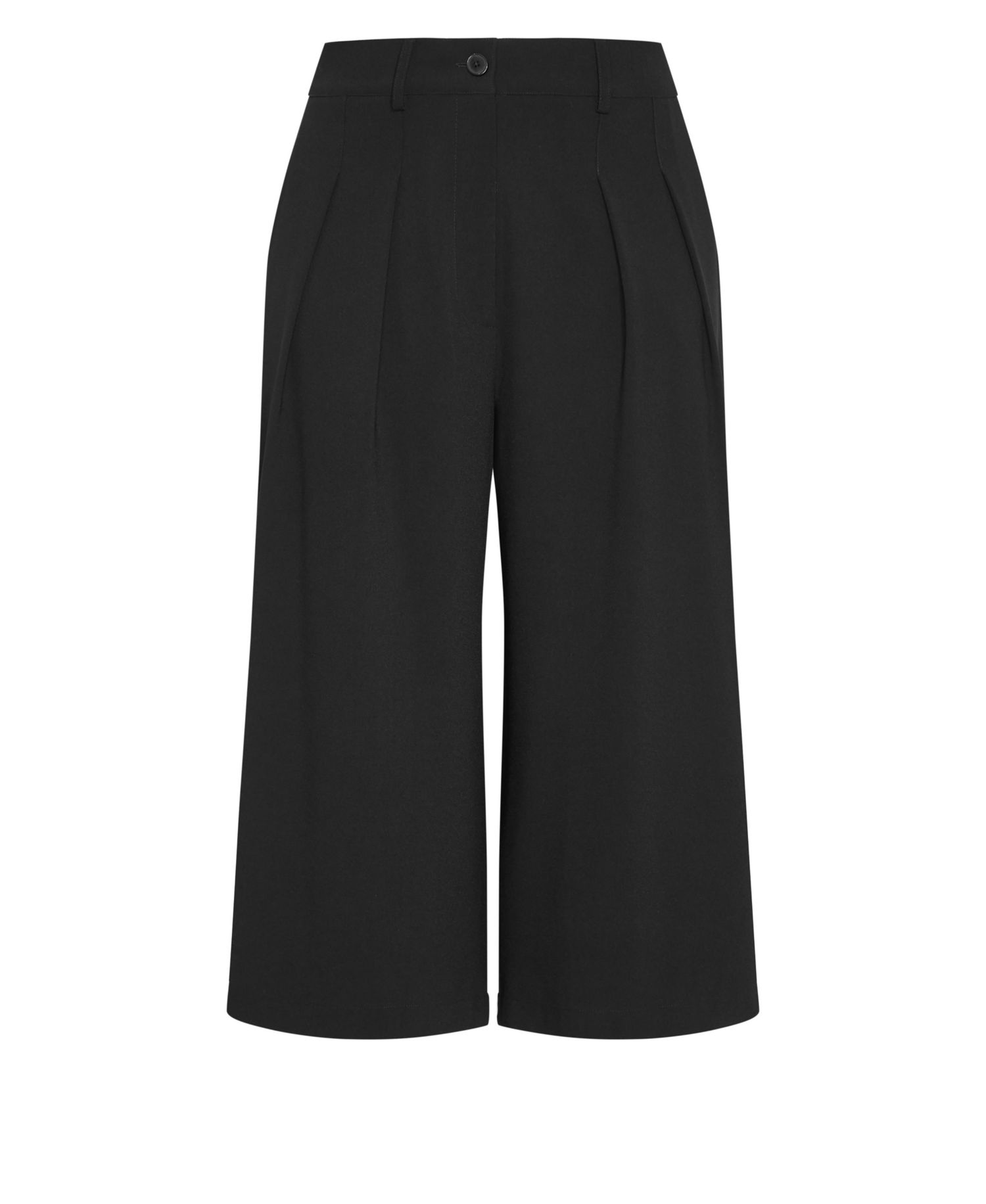 Plus Size Abbie High-Waisted Wide-Leg Cropped Pants