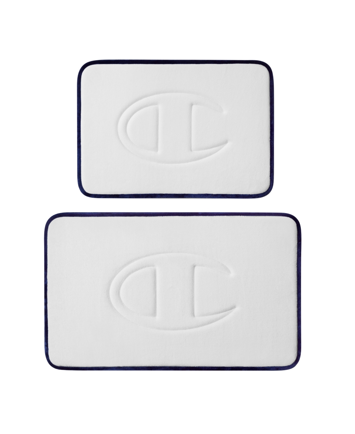 Champion Quilted Logo Memory Foam 2-Piece Bath Mat Set - Gray