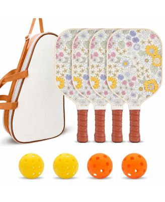 USAPA Approved Pickleball Paddle Set 2 Or 4 Rackets Balls Carry Bag For All Levels
