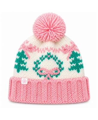 Girls' Holiday Wreath Pom Beanie