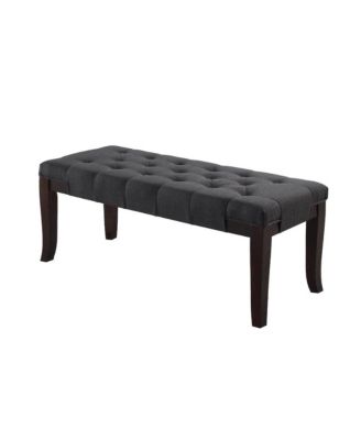 Linon Fabric Tufted Ottoman Bench