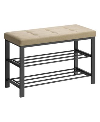 Shoe Storage Bench with Padded Seat for Entryway and Bedroom