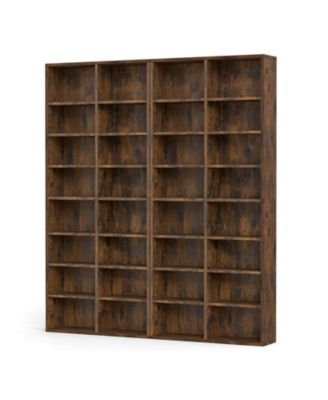 16-Cube Bookcases CD Storage Rack 54 Inch Freestanding Display Cabinet