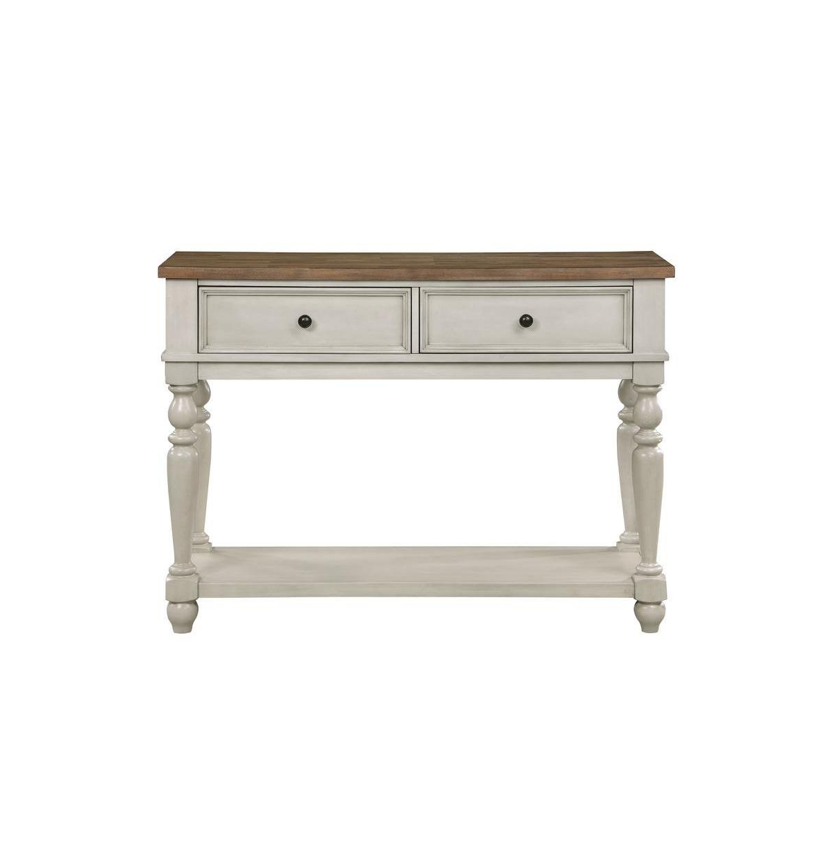 FurniFact Rustic Sideboard Solid Wood Vintage Console Table With Drawers
