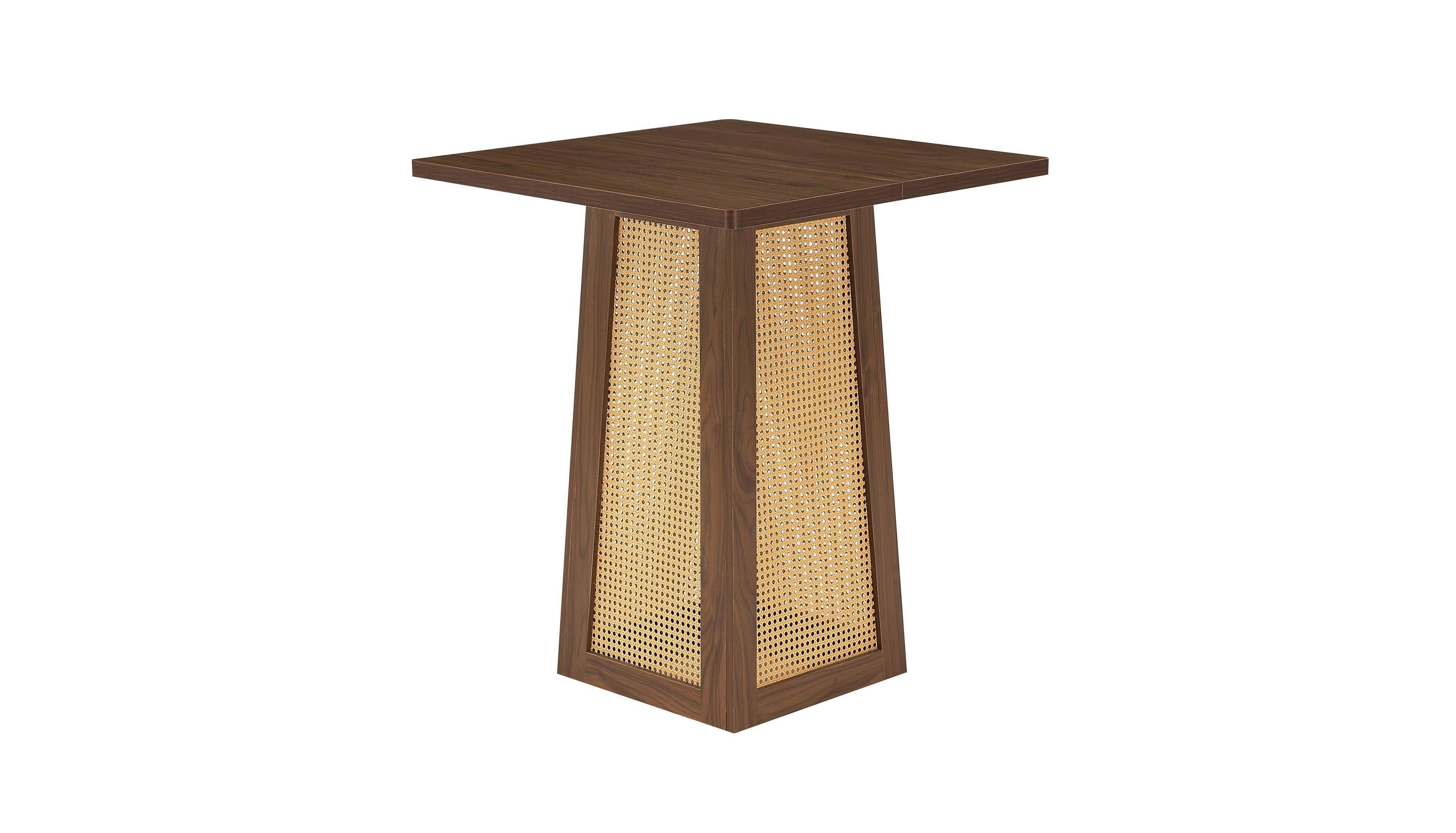 Slickblue Counter Height Square Bar Table with Pedestal Base for 2 to 4 Persons