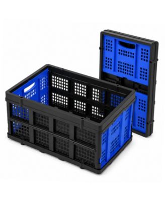 49L Collapsible Stackable Storage Crates 2 Pack