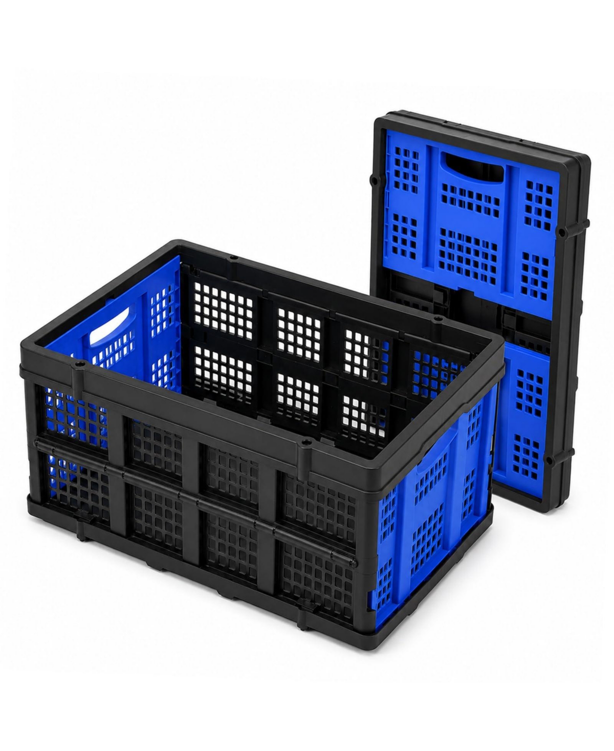 Xdovet 49L Collapsible Stackable Storage Crates 2 Pack