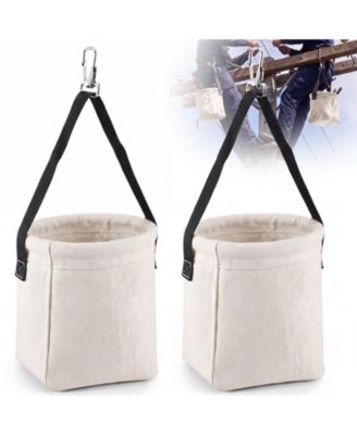 2 tool pouches square bottomed with 2 inner pockets measuring 8" x 6.5