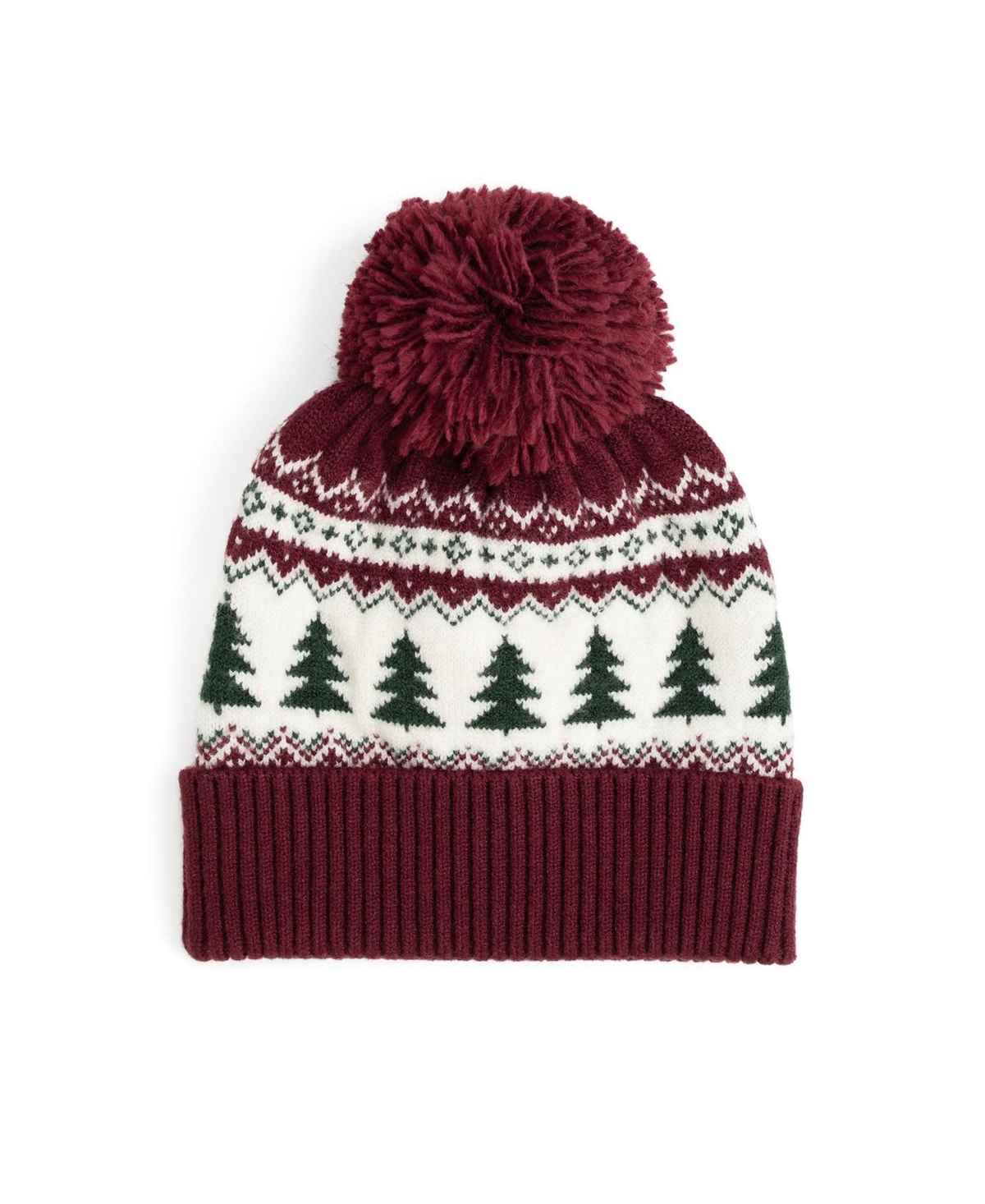 Sweet Wink Boys Pom-Pom Fair Isle Christmas-Tree Beanie