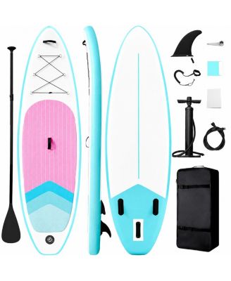 Inflatable Stand Up Paddle Board Wide Stable Anti Slip Eva Deck With Accessories For All Skill Levels