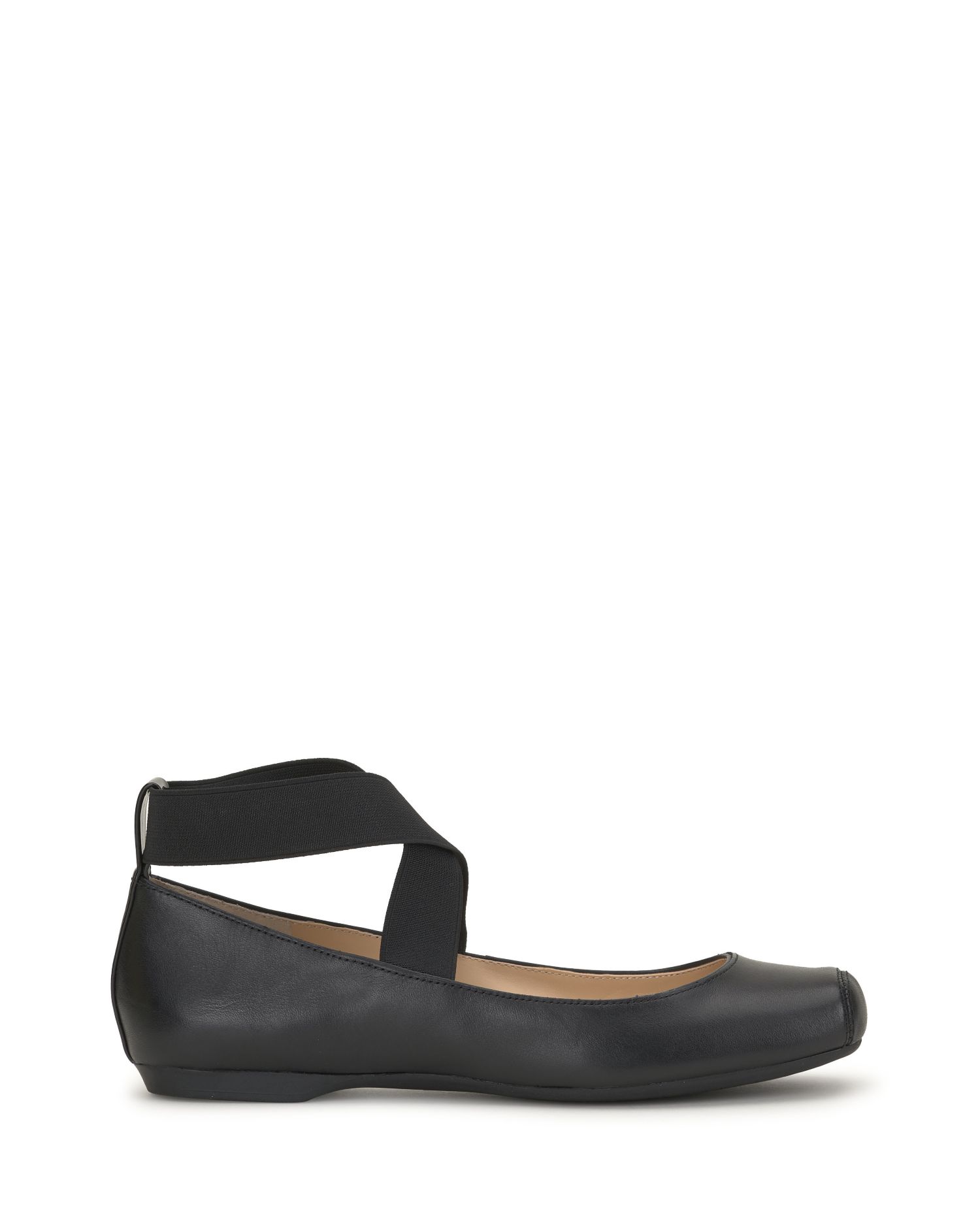 Women's Mandalaye Elastic Criss-Cross Ankle Strap Ballet Flats