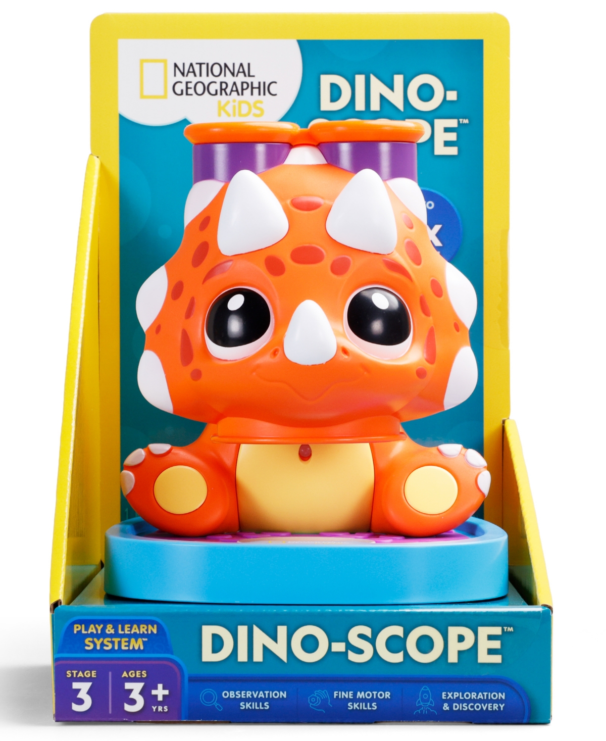 National Geographic Kids Dino-Scope 5x Magnification Built-in Led Light Microscope, Ages 3+ - Multi