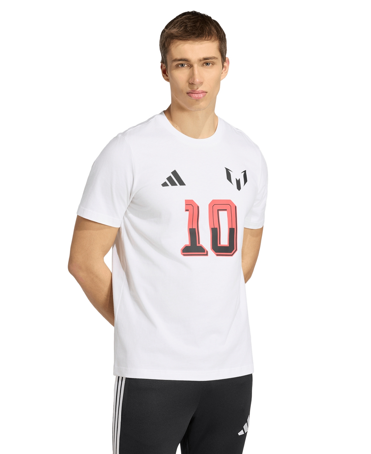 adidas Men's Messi Name & Number Graphic Crewneck T-Shirt