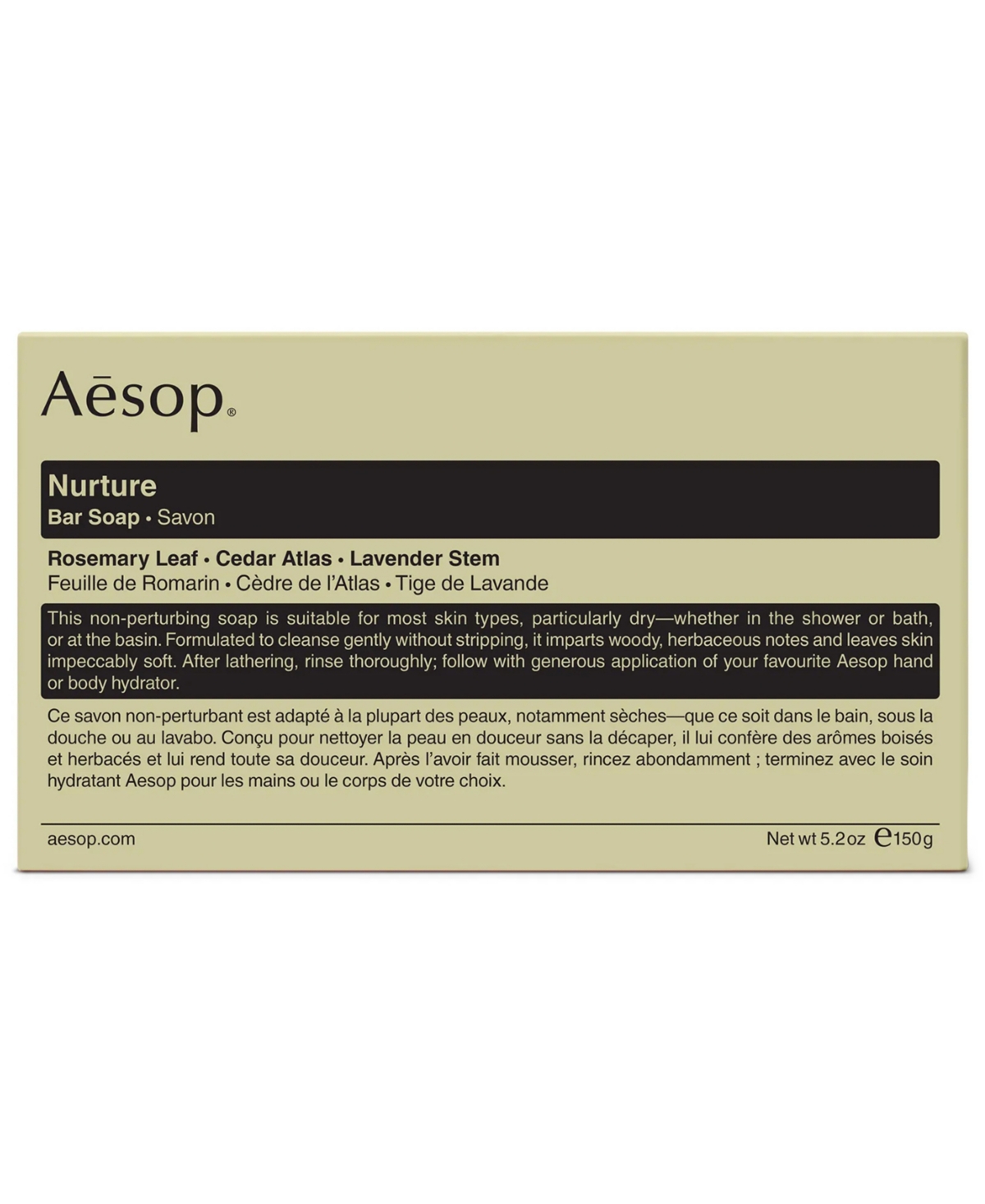 Aesop Nurture Bar Soap, 5.29 oz.