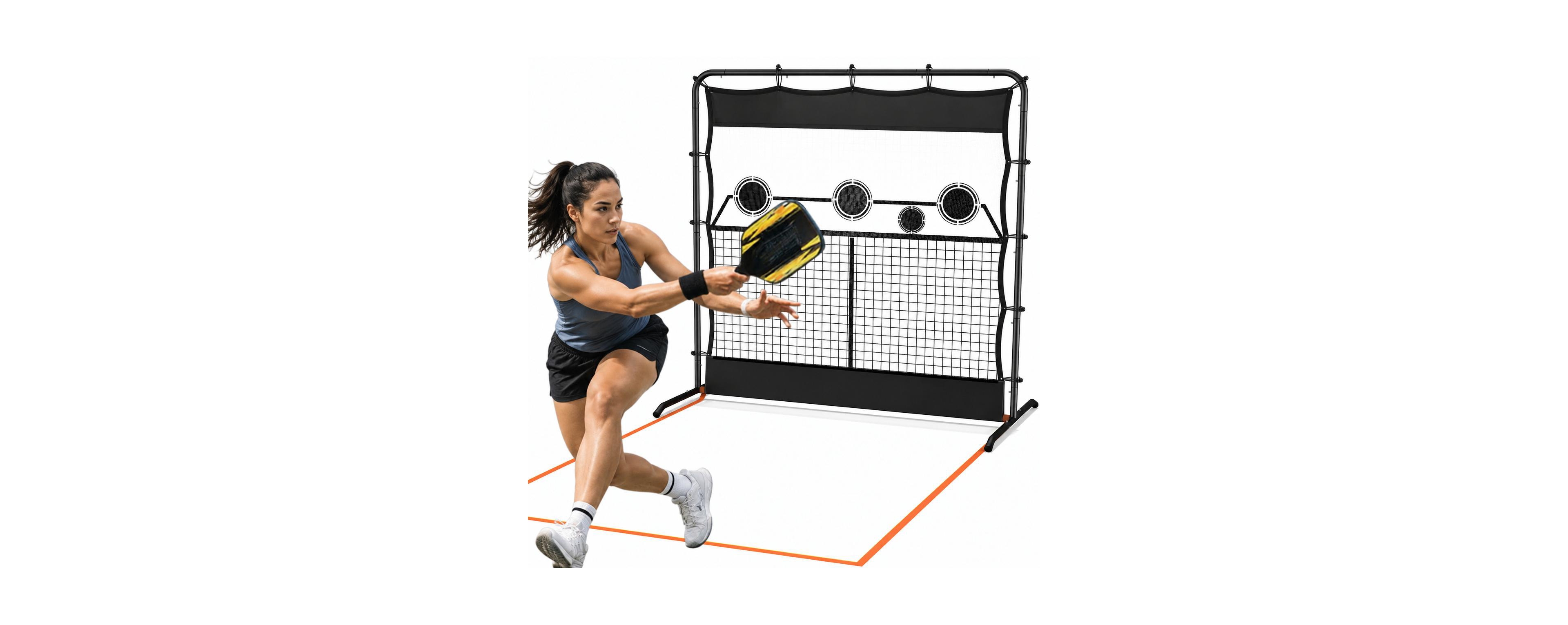 Sportneer Portable Pickleball Rebounder Net 2 In 1 Training Equipment With Kitchen Lines For Solo Practice