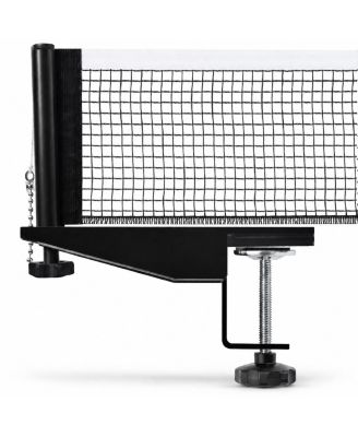 Heavy Duty Metal Screw Clamp Ping Pong Net Post Set Adjustable Tension