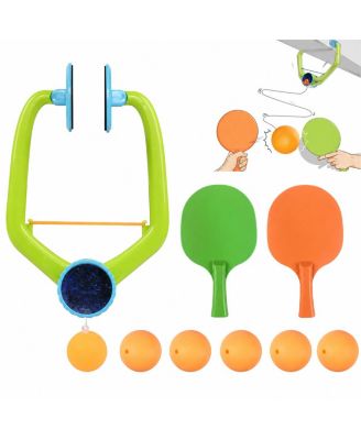 Portable Adjustable Doorway Ping Pong Game Set With Rackets Balls Trainer Kit