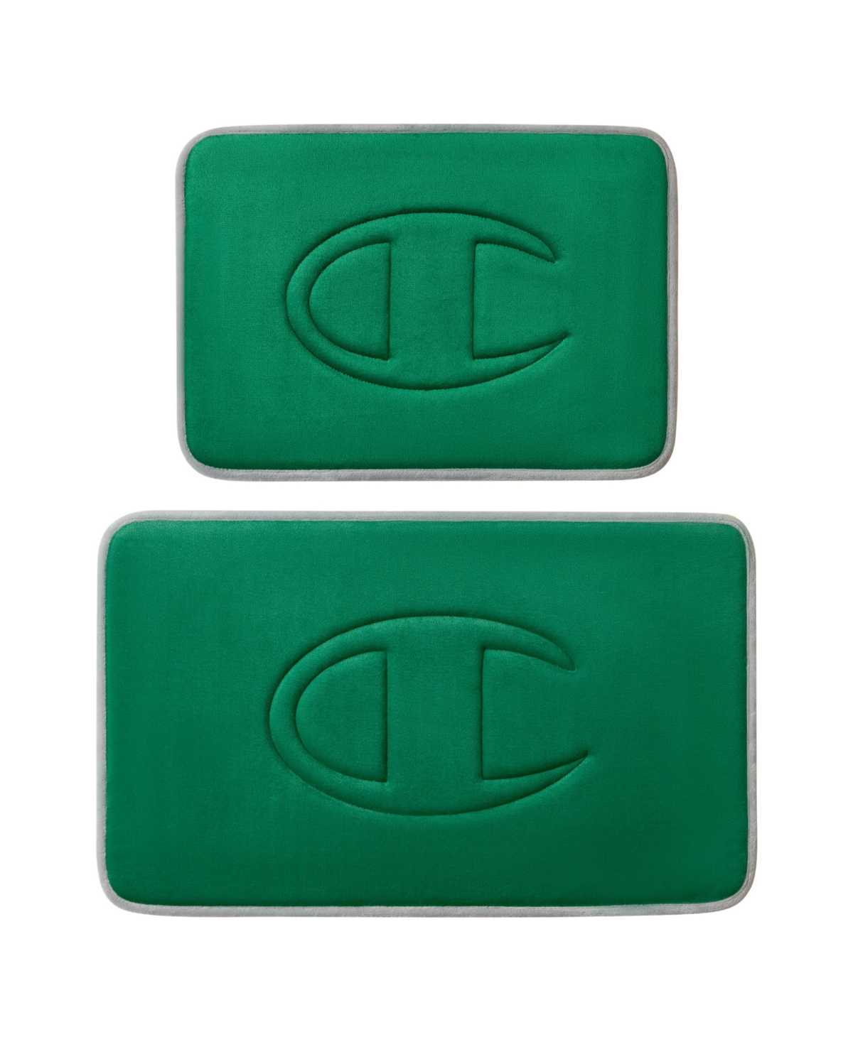 Champion Quilted Logo Memory Foam 2-Piece Bath Mat Set - Green