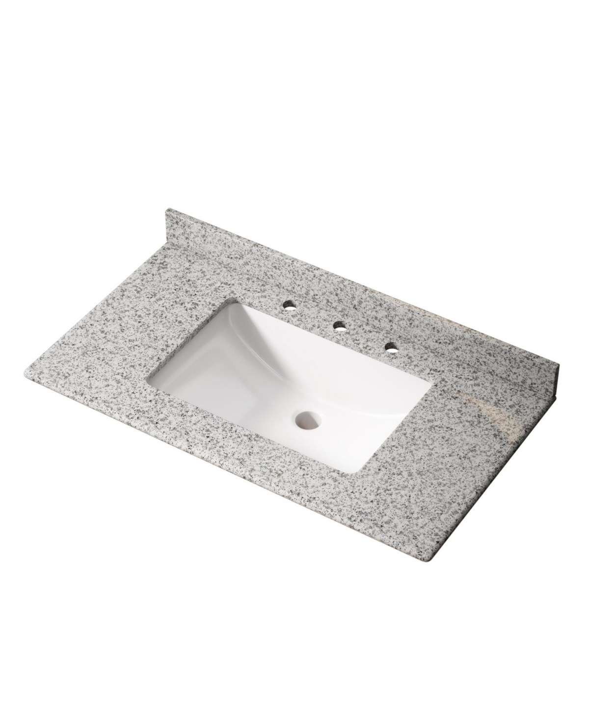 Busdays 36 Inch Bathroom Vanity Top Granite Countertop with Ceramic Sink No Faucet No Drain Set No Sink Stopper