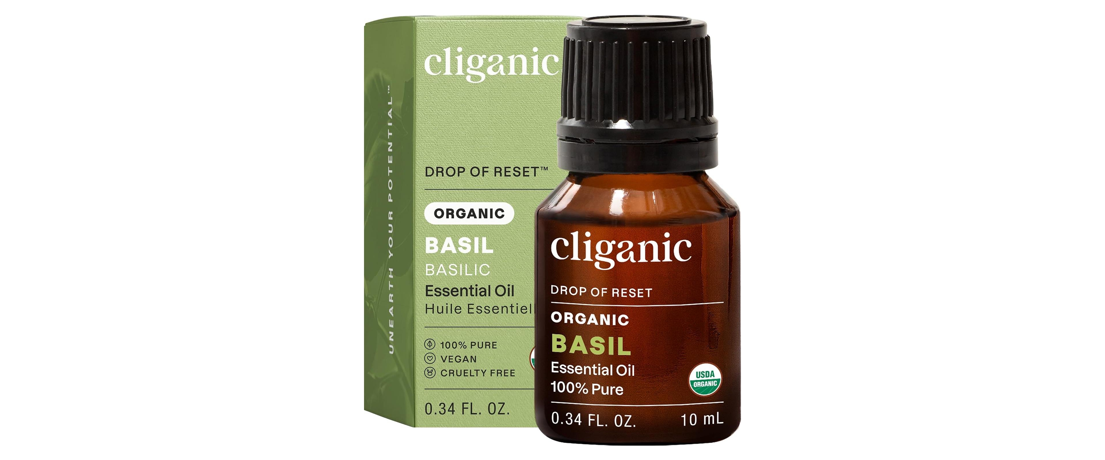 Cliganic Organic Basil Essential Oil
