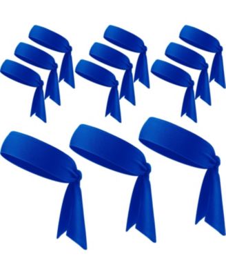 12 Pack Tie Back Sport Headbands For Men Women