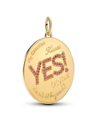 X Pat McGrath Two-Tone Beauty Mantra Medallion Charm