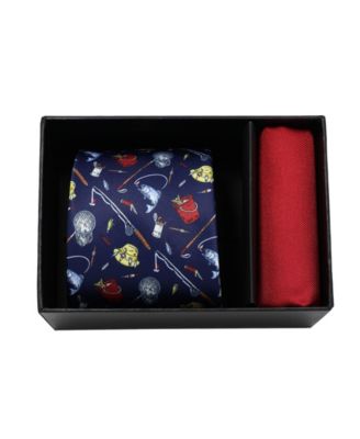 Men's Fishing Tie and Pocket Square, 2-Piece Set