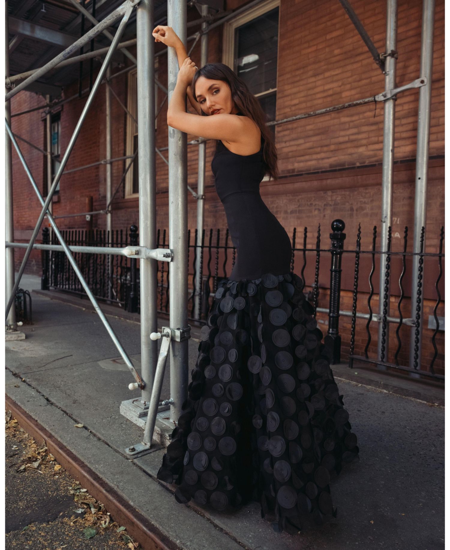Women's Halter Rosette Ball Gown