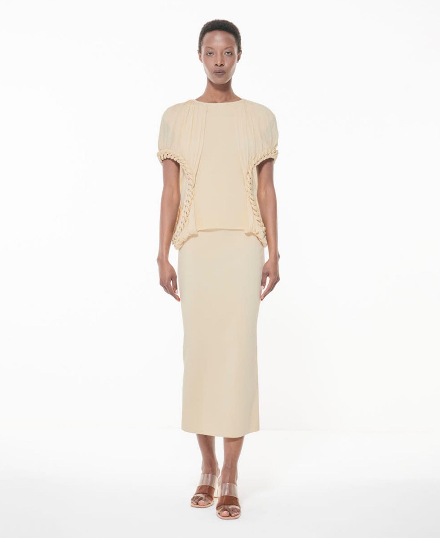 Women's Fitted Knit Chain-Detail Top