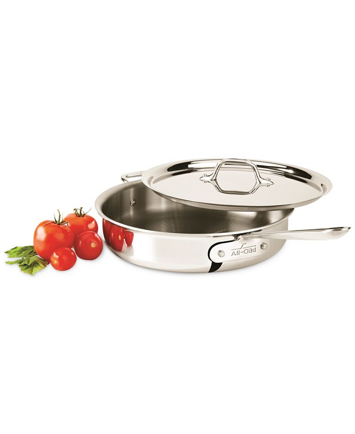 AllClad d3 Armor Stainless Steel 3Qt. Sauté Pan with Lid Macy's
