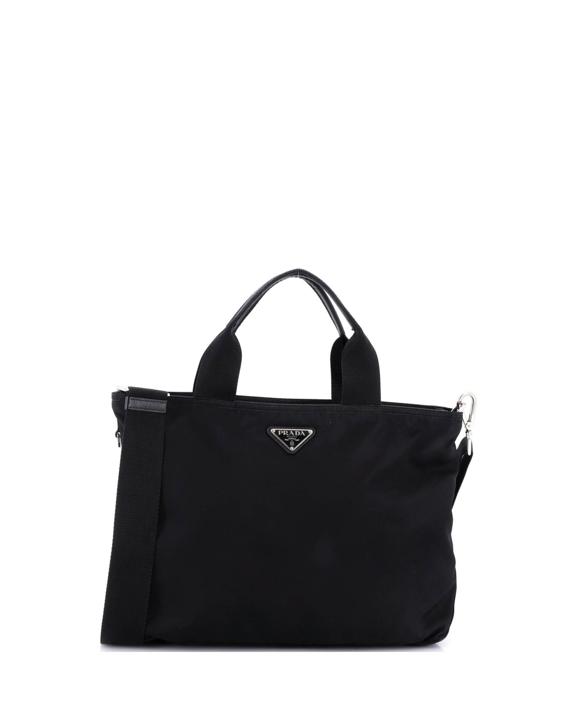 Pre-Owned Prada Small Vela Convertible Tote Tessuto
