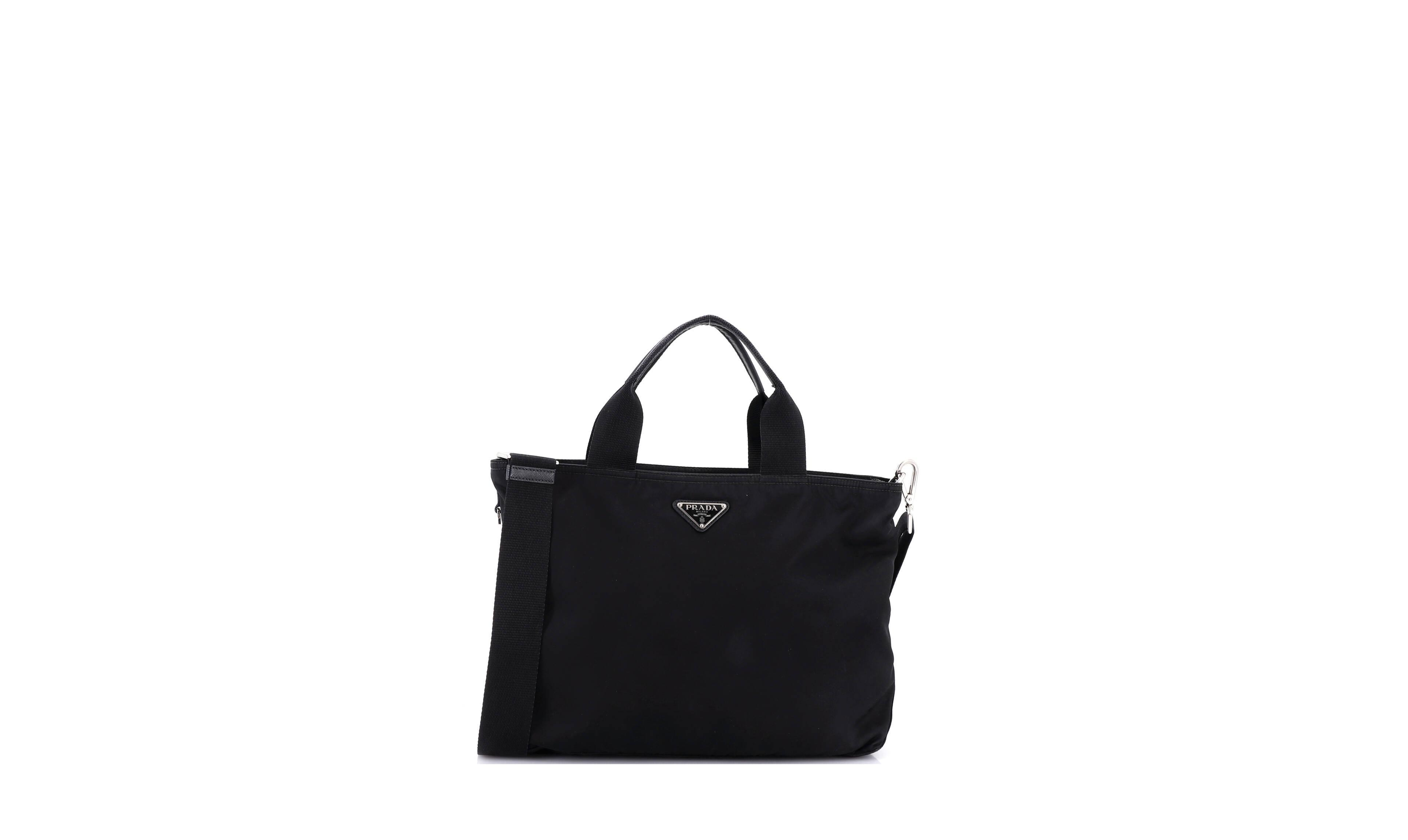Pre-Owned Prada Small Vela Convertible Tote Tessuto