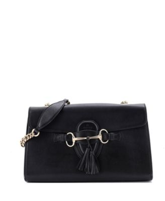 Medium Emily Chain Flap Bag Leather